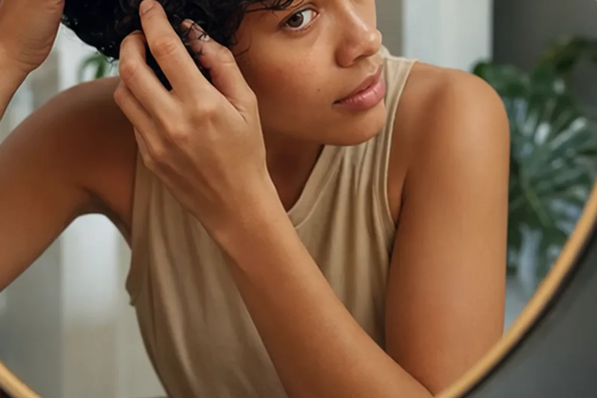 Hochwertige Beauty-Inszenierung zu Auswahlkriterien für Volumenspray für strapaziertes Haar