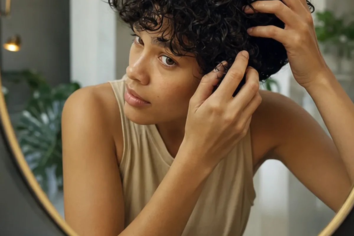 Authentische Beauty-Routine passend zum Thema Haarbürste bei fettigem Ansatz