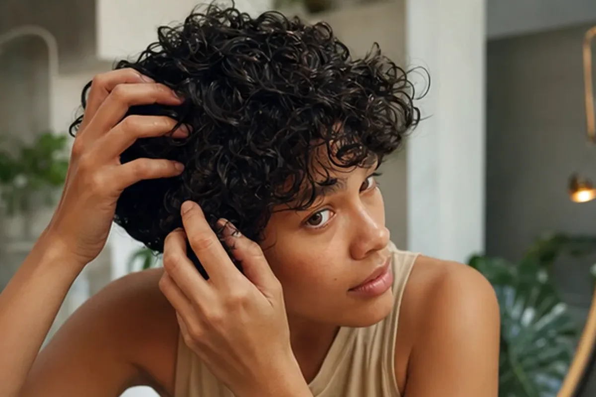Authentische Beauty-Routine passend zum Thema Mildes Shampoo bei Frizz