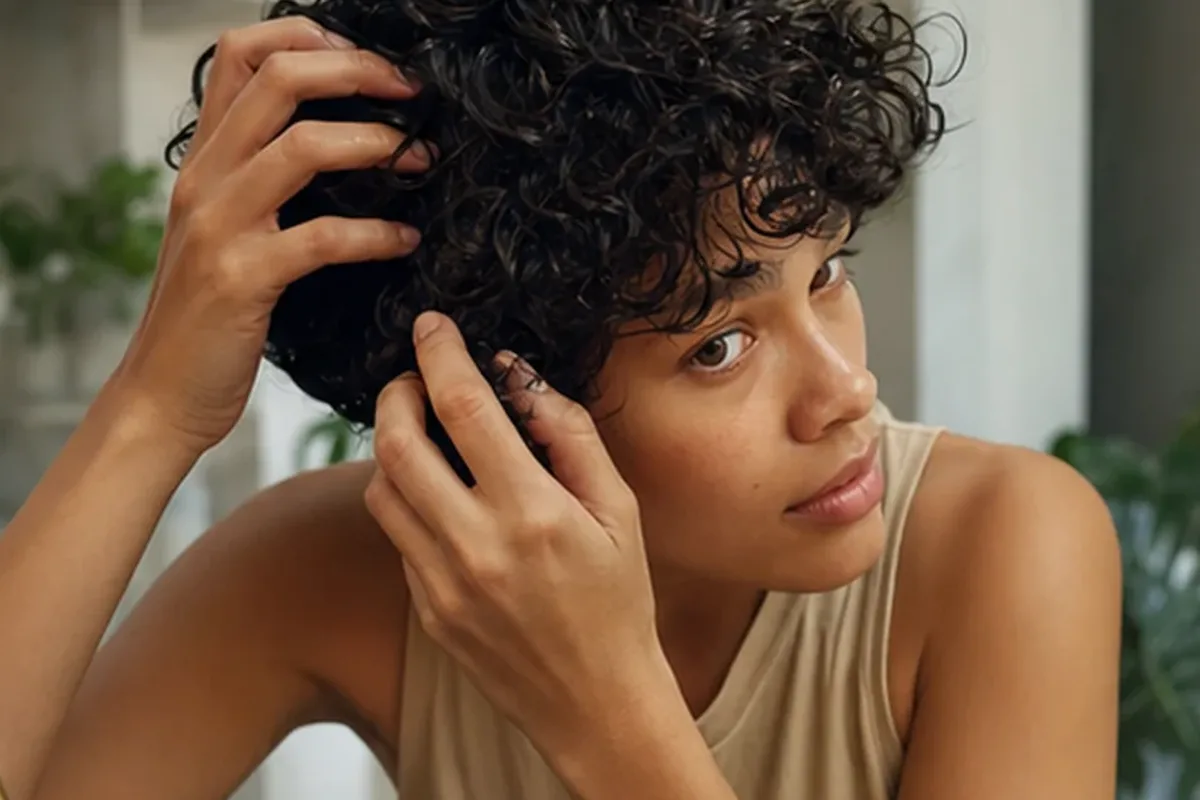 Emotionaler und authentischer Anwendungsmoment rund um Conditioner bei Frizz