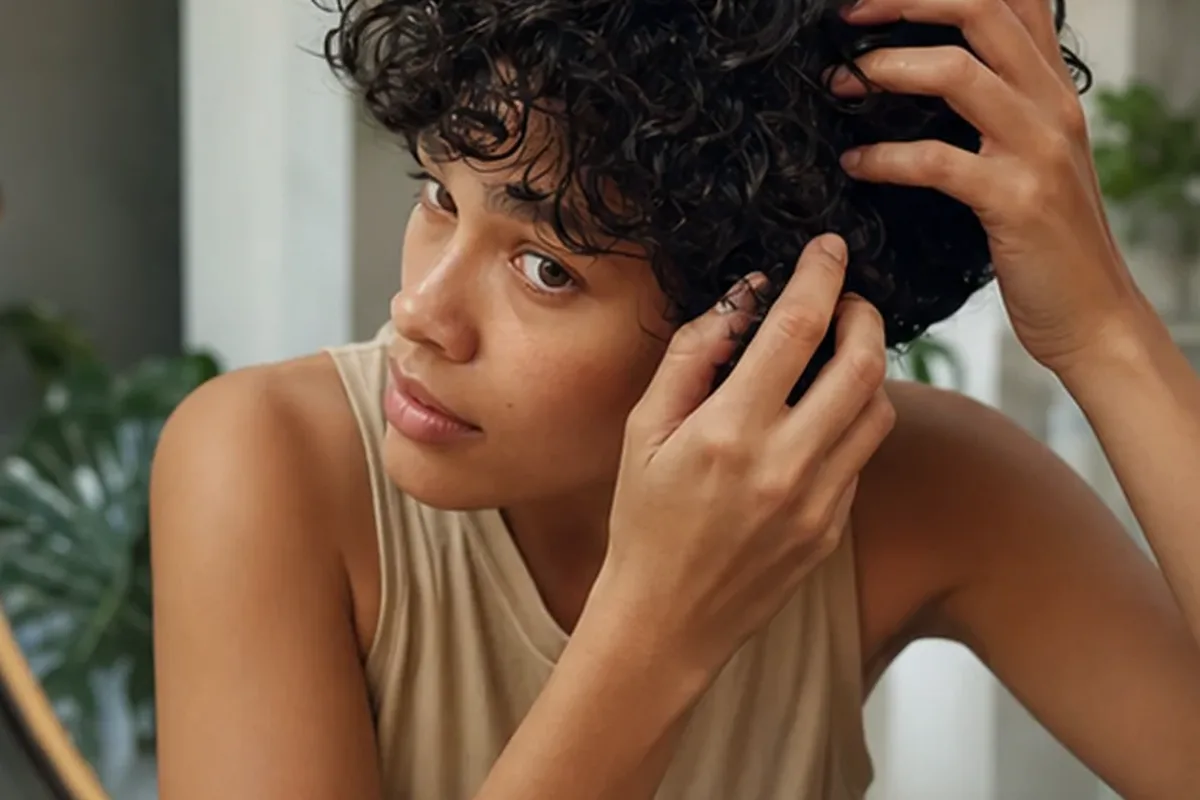 Authentische Beauty-Routine passend zum Thema Haarpflege