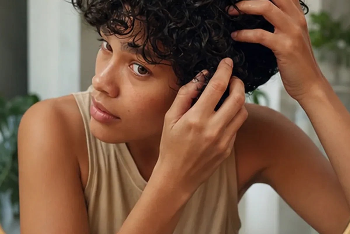 Hochwertige Beauty-Inszenierung zu Auswahlkriterien für Haaröl für strapaziertes Haar