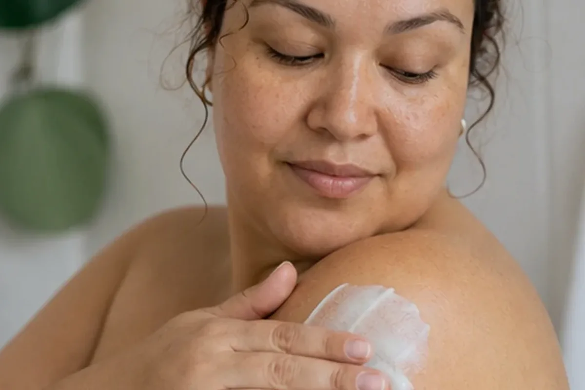 Emotionaler und authentischer Anwendungsmoment rund um Sugaring-Paste bei eingewachsenen Haaren