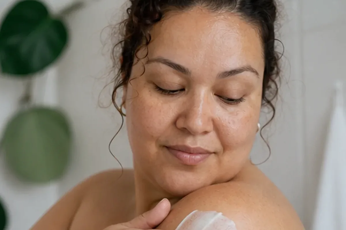 Hochwertige Beauty-Inszenierung zu Auswahlkriterien für Duschöl für trockene Haut