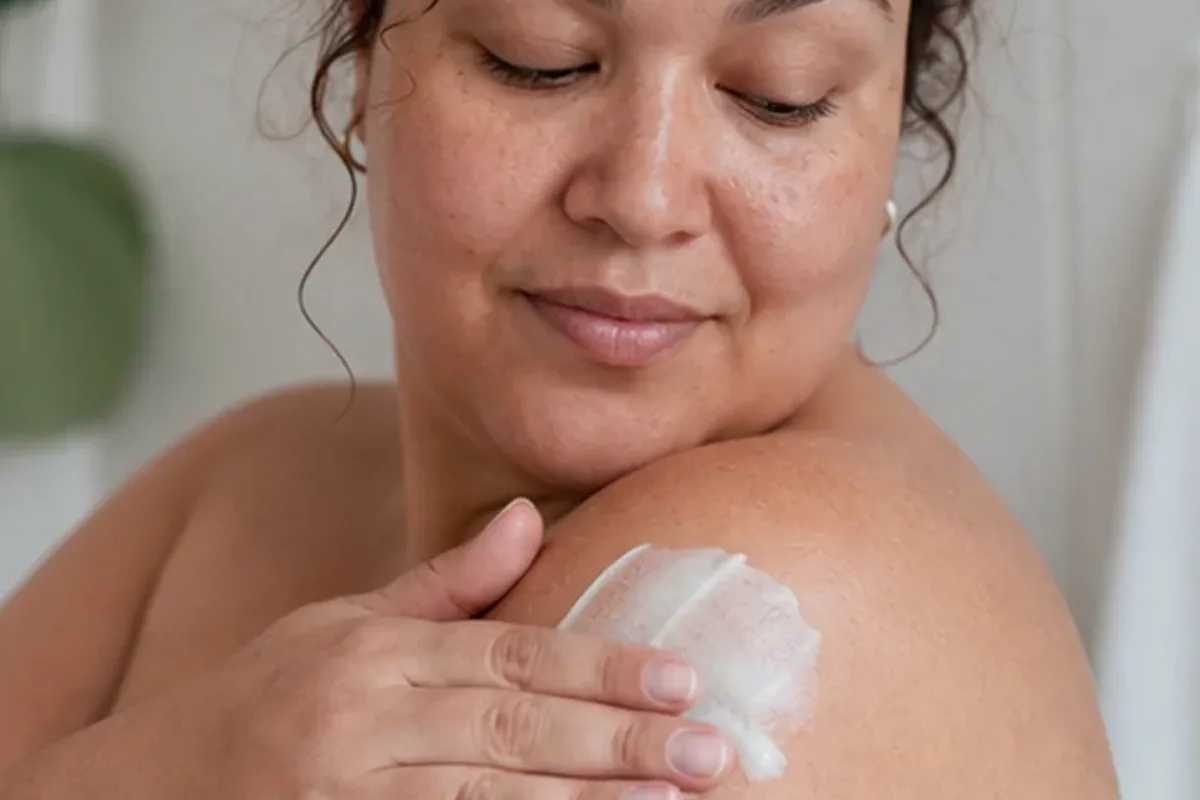 Authentischer Wohlfühlmoment passend zum Beauty-Thema Rasierhobel für langanhaltende Glätte