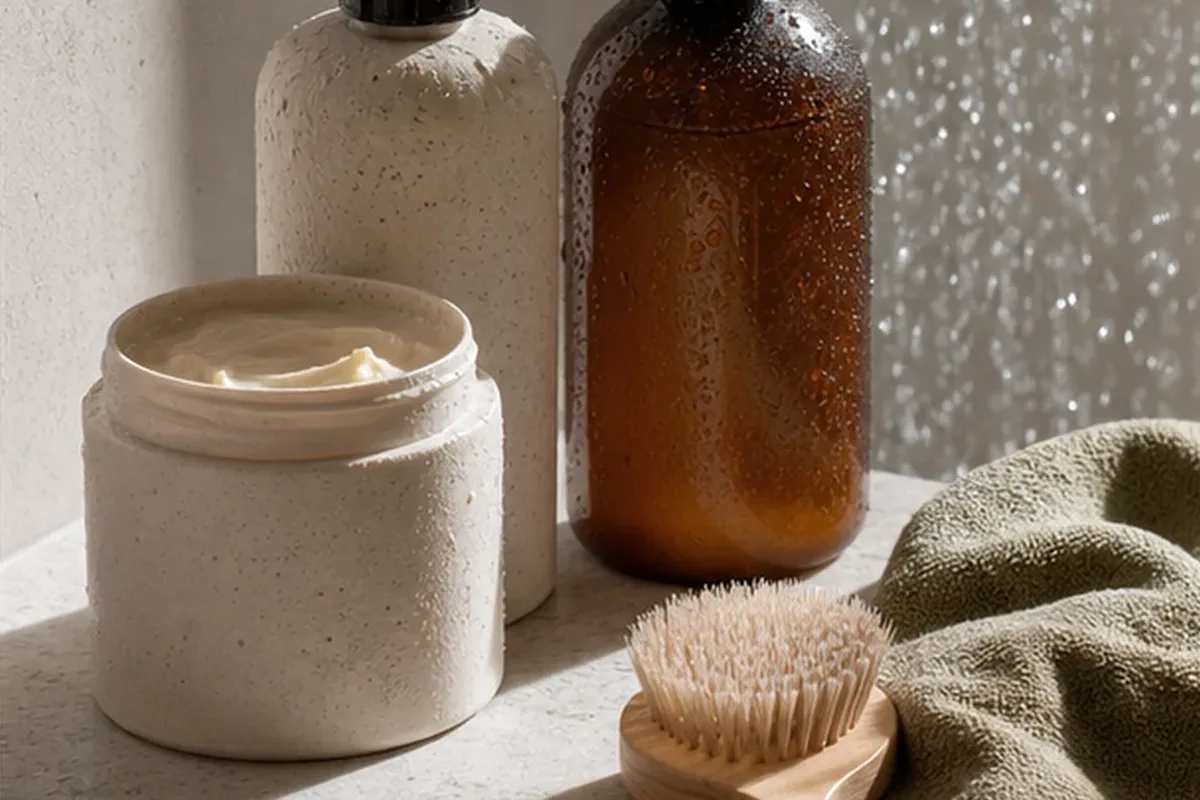 Hochwertige Beauty-Inszenierung zu Auswahlkriterien für Haarbürste für trockenes Haar