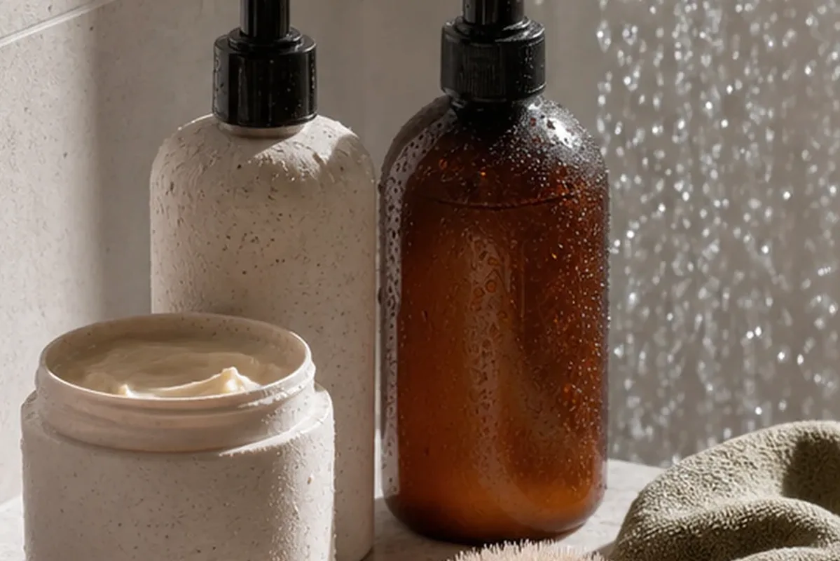 Hochwertige Beauty-Inszenierung zu Auswahlkriterien für Kopfhautserum bei fettigem Ansatz