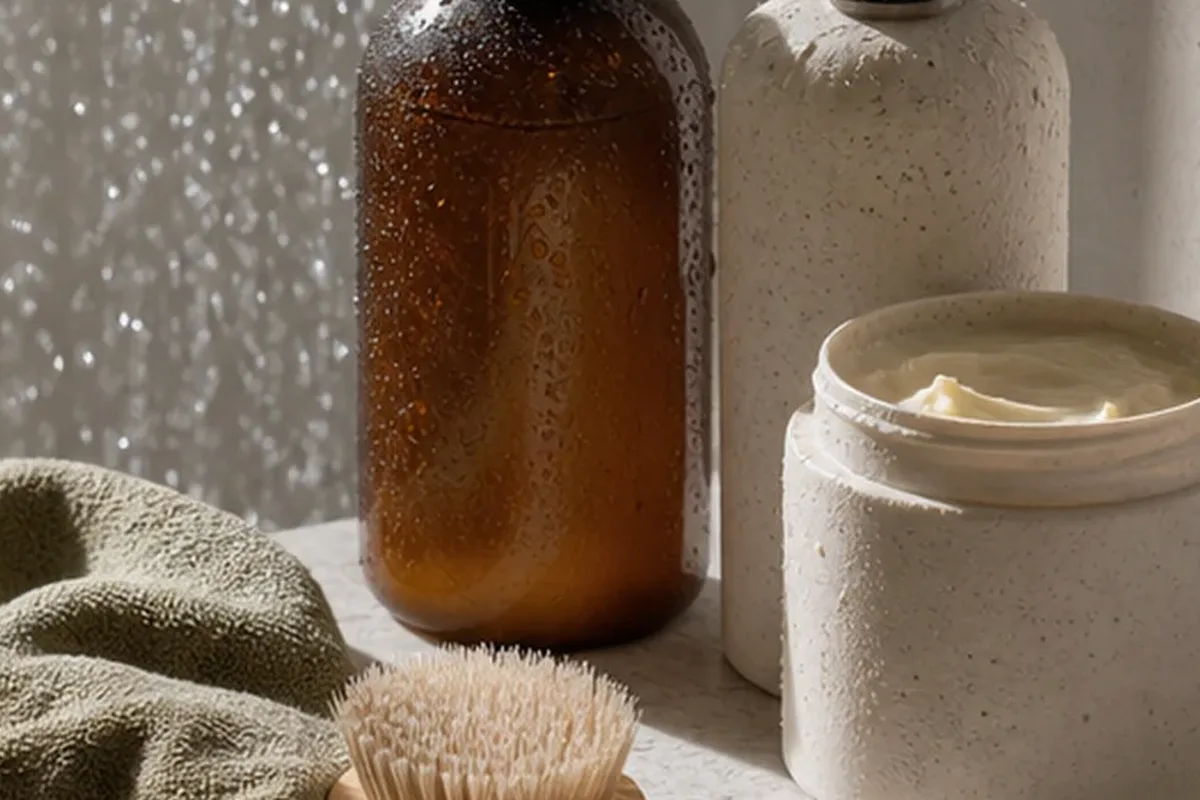 Hochwertige Beauty-Inszenierung zu Auswahlkriterien für Mildes Shampoo für empfindliche Kopfhaut