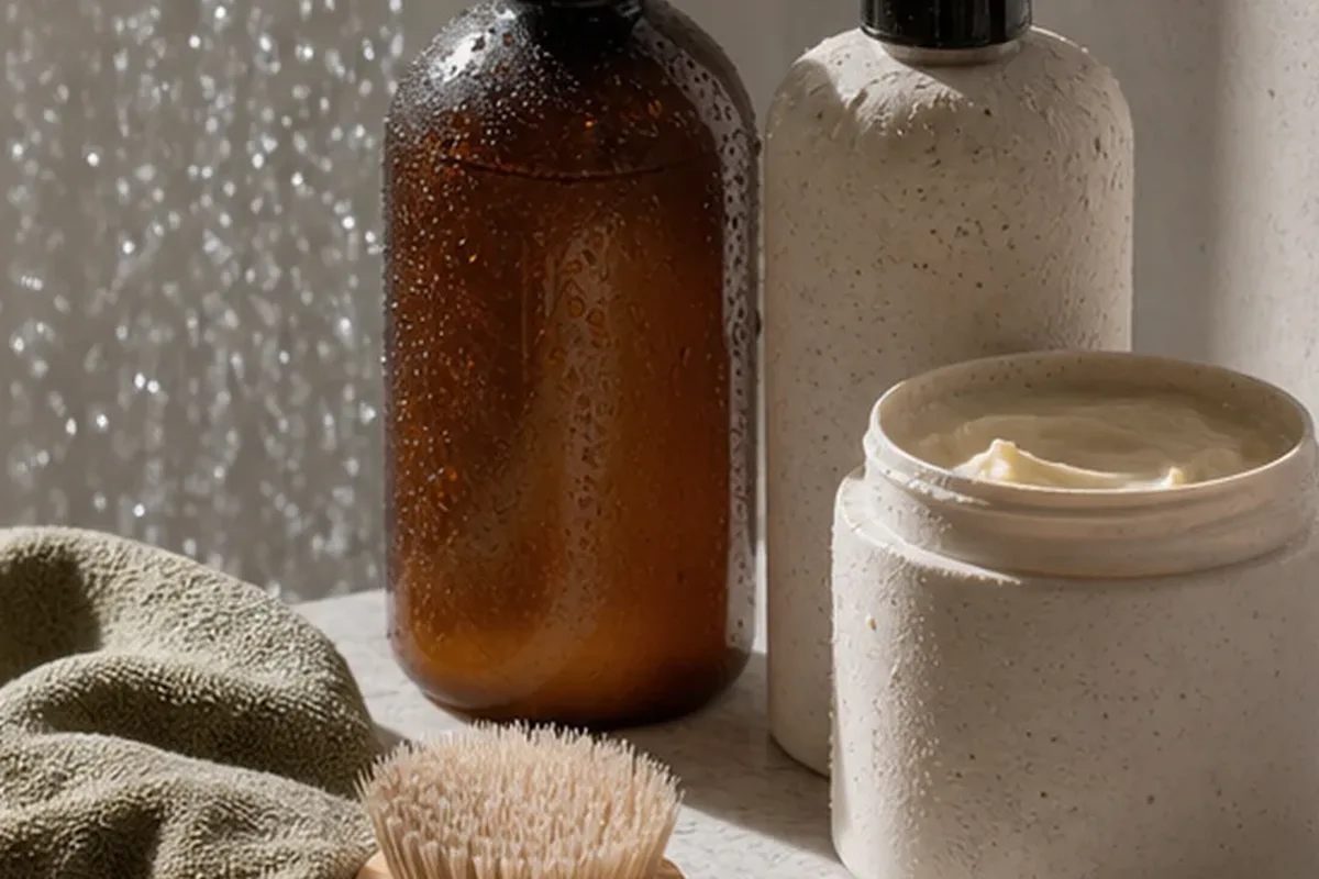 Hochwertige Beauty-Inszenierung zu Auswahlkriterien für Leave-in-Pflege für strapaziertes Haar