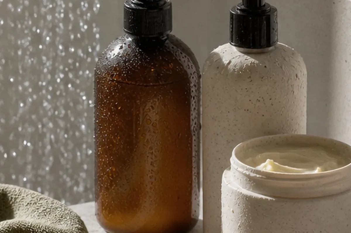 Redaktionelle Detailaufnahme zur Orientierung bei After Shave für trockene Haut