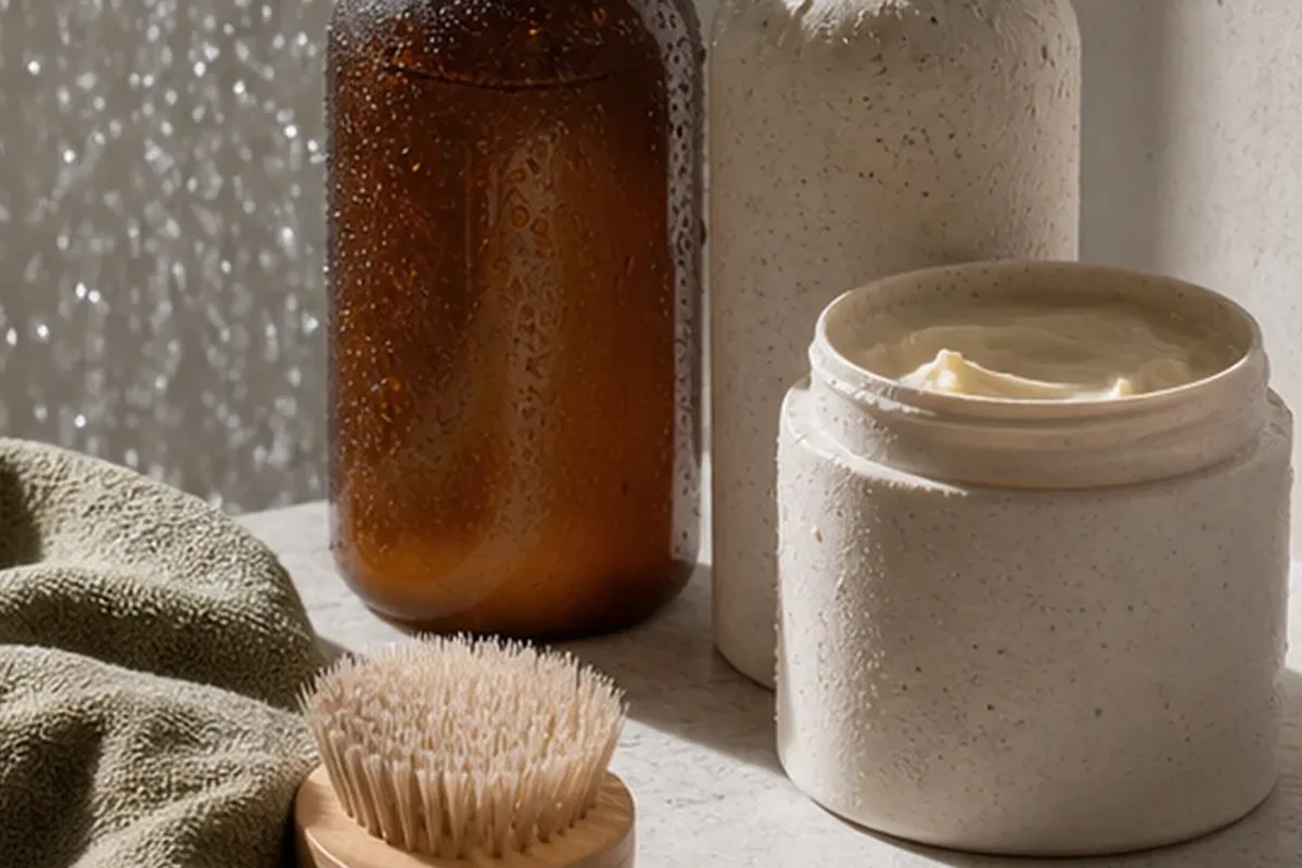 Hochwertige Beauty-Inszenierung zu Auswahlkriterien für Tiefenreinigungsshampoo bei Frizz