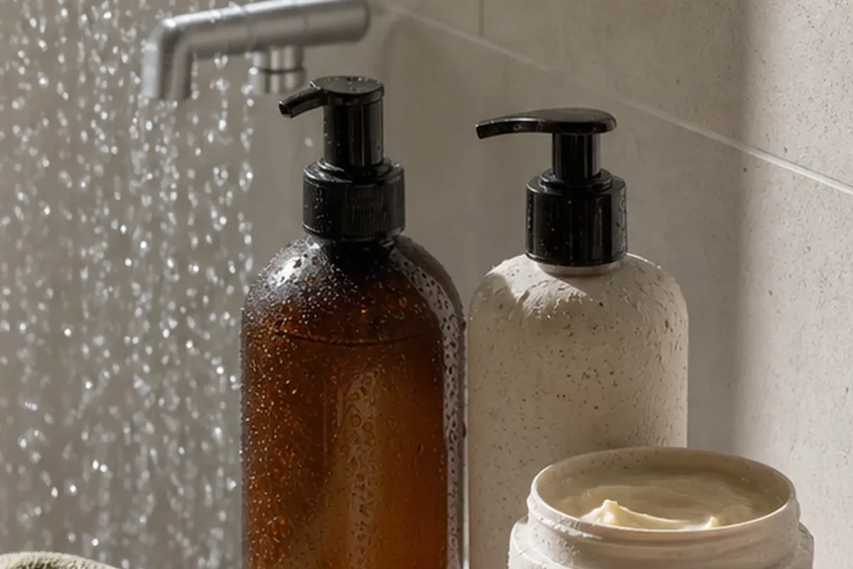 Hochwertige Beauty-Inszenierung zu Auswahlkriterien für Mildes Shampoo für empfindliche Kopfhaut