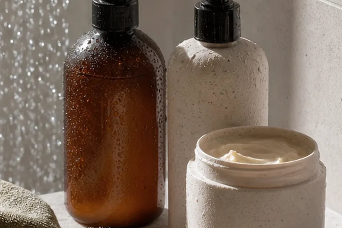 Redaktionelle Detailaufnahme zur Orientierung bei Mildes Shampoo bei Frizz