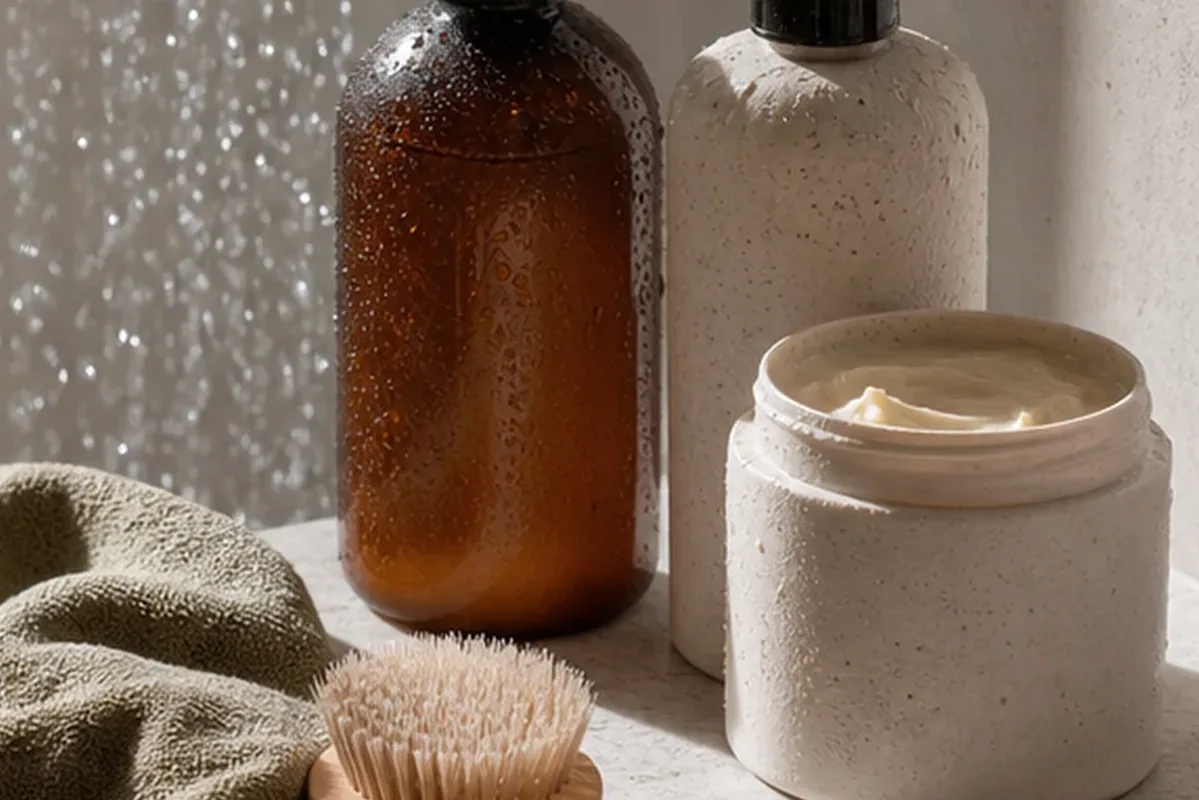 Hochwertige Beauty-Inszenierung zu Auswahlkriterien für Silbershampoo für strapaziertes Haar