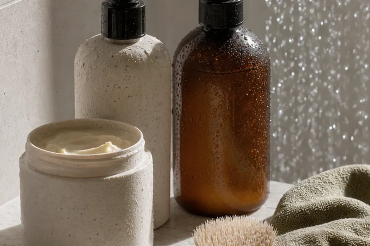 Redaktionelle Detailaufnahme zur Orientierung bei Beauty-Routine für Männer