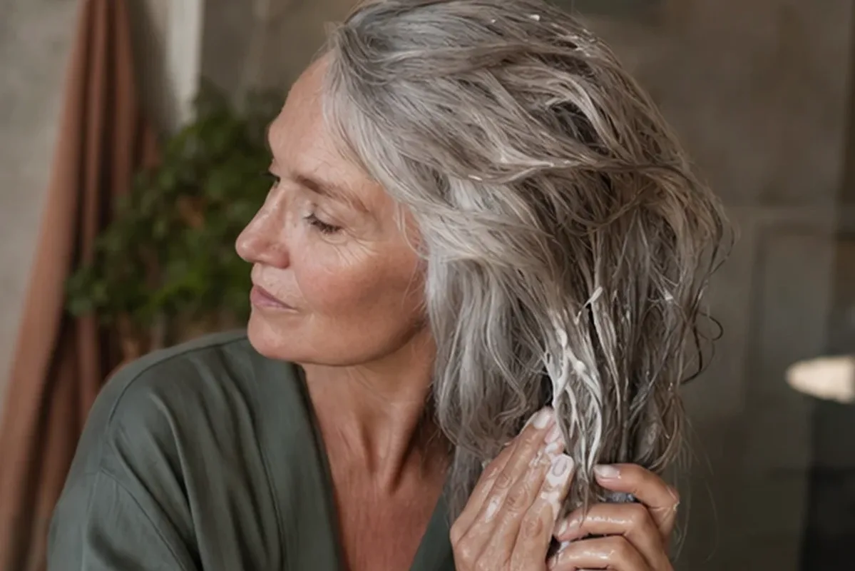 Hochwertige Beauty-Inszenierung zu Auswahlkriterien für Volumenspray für empfindliche Kopfhaut
