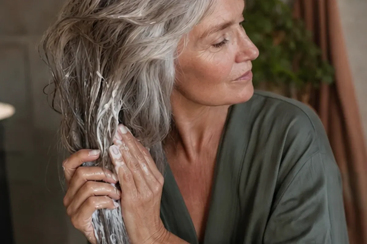 Redaktioneller Beauty-Moment zur Ausgangslage bei Trockenshampoo bei fettigem Ansatz