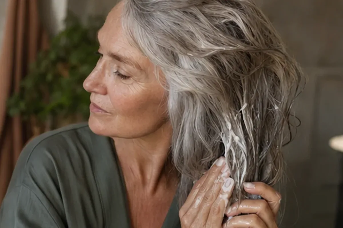 Emotionaler und authentischer Anwendungsmoment rund um Kopfhautserum bei Frizz