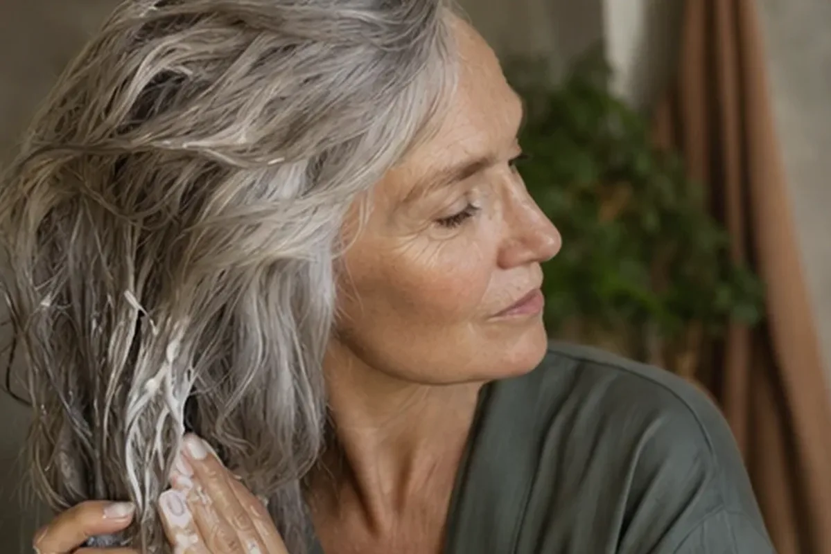 Redaktionelle Detailaufnahme zur Orientierung bei Volumenspray für lockiges Haar