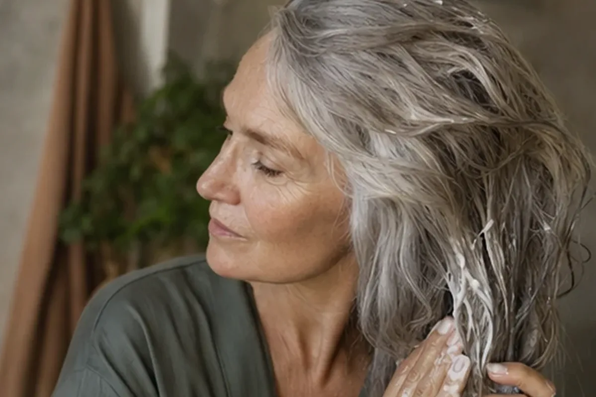Hochwertige Beauty-Inszenierung zu Auswahlkriterien für Trockenshampoo für strapaziertes Haar