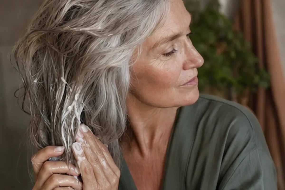 Authentische Beauty-Routine passend zum Thema Conditioner bei Frizz