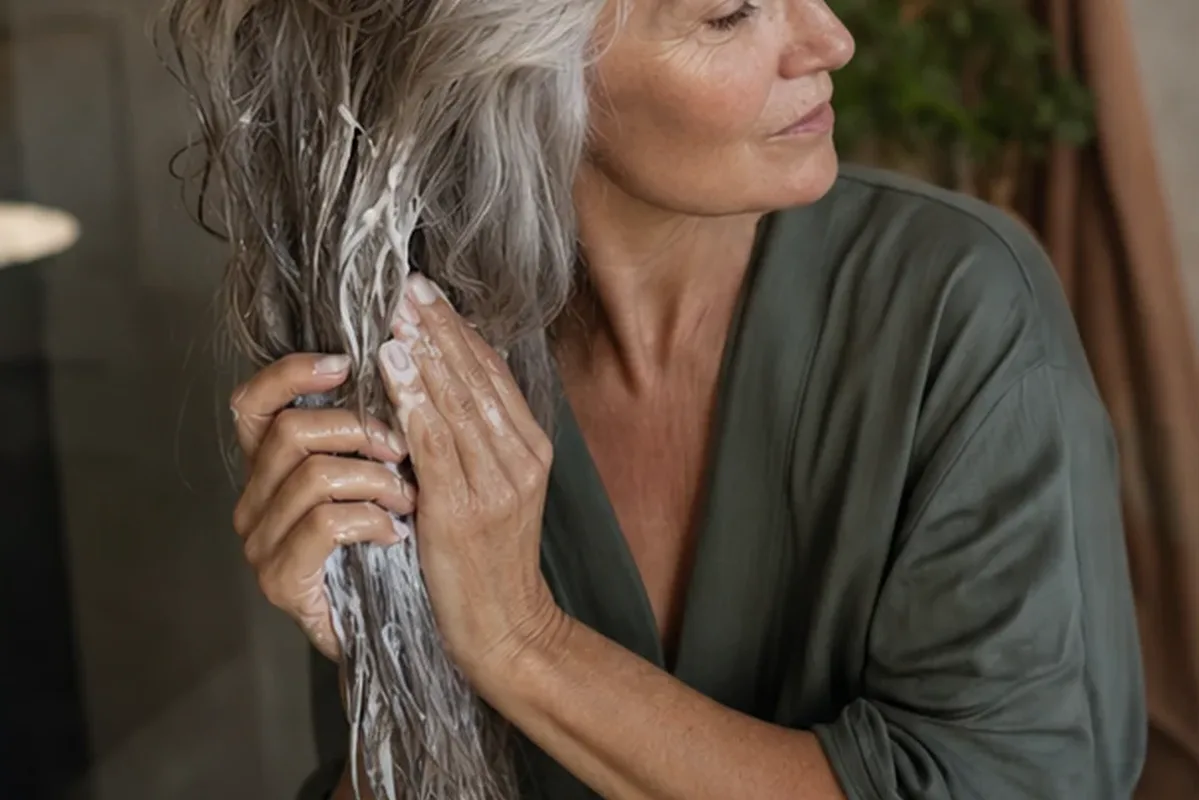 Redaktioneller Beauty-Moment zur Ausgangslage bei Conditioner bei Frizz