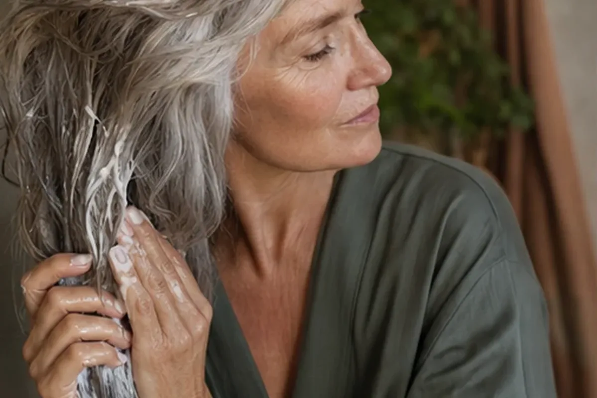 Emotionaler und authentischer Anwendungsmoment rund um Leave-in-Pflege bei Frizz