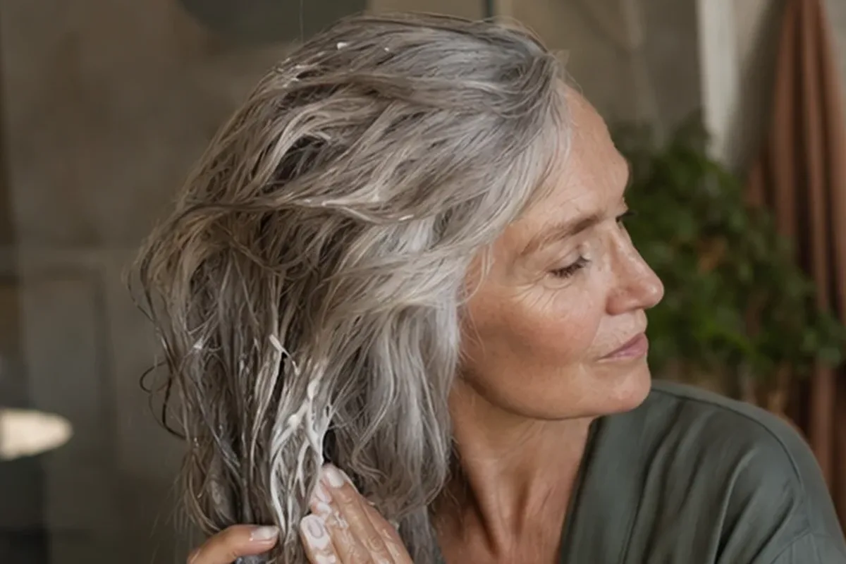 Hochwertige Beauty-Inszenierung zu Auswahlkriterien für Anti-Frizz-Pflege bei fettigem Ansatz