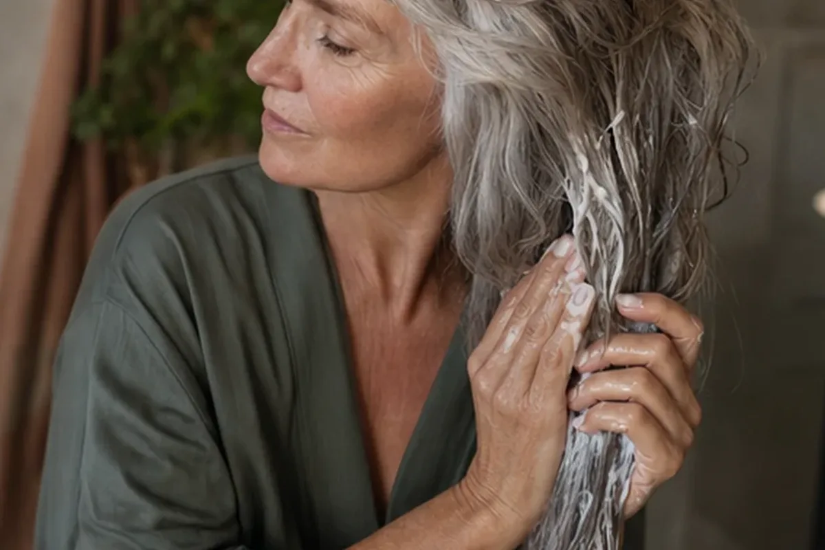 Redaktionelle Detailaufnahme zur Orientierung bei Conditioner für feines Haar