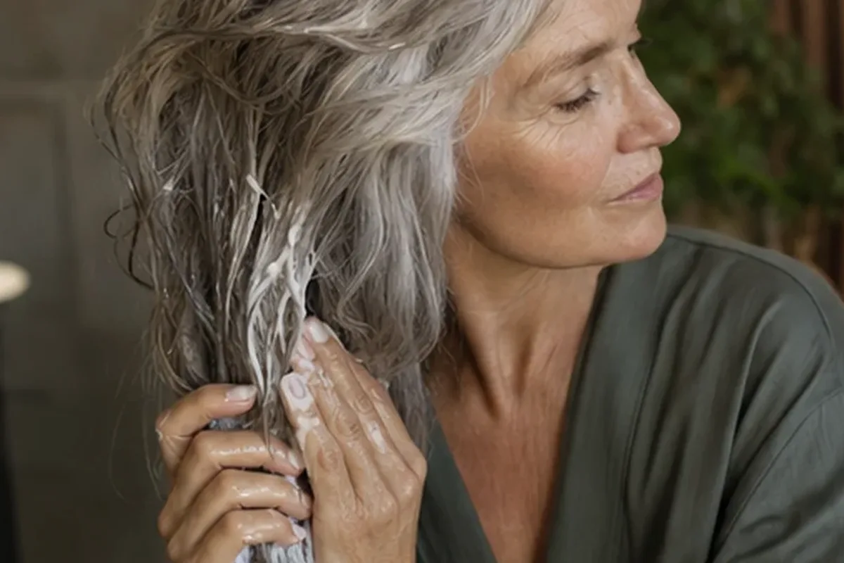 Authentischer Wohlfühlmoment passend zum Beauty-Thema Haarbürste bei fettigem Ansatz