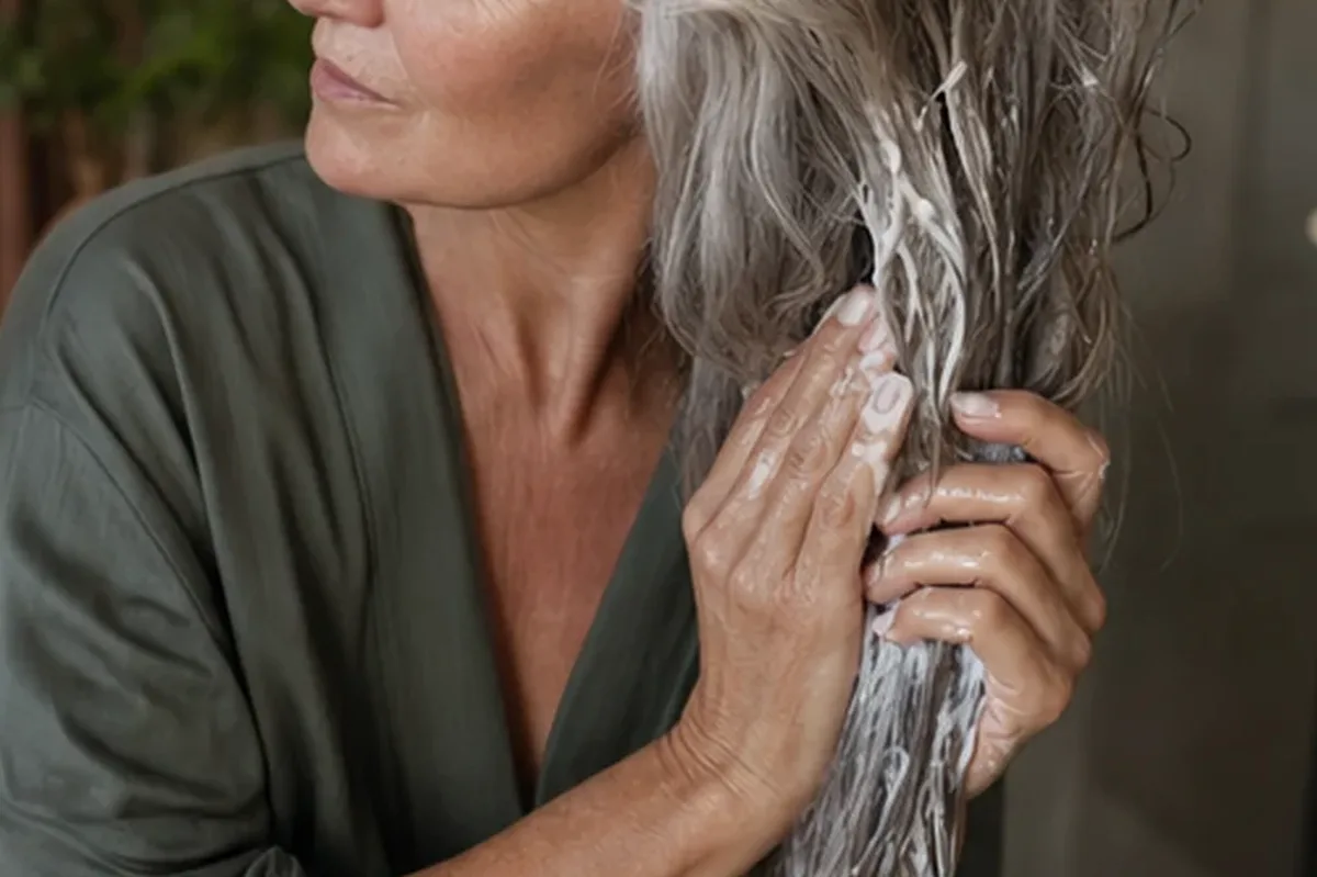 Redaktionelle Detailaufnahme zur Orientierung bei Lockencreme für strapaziertes Haar
