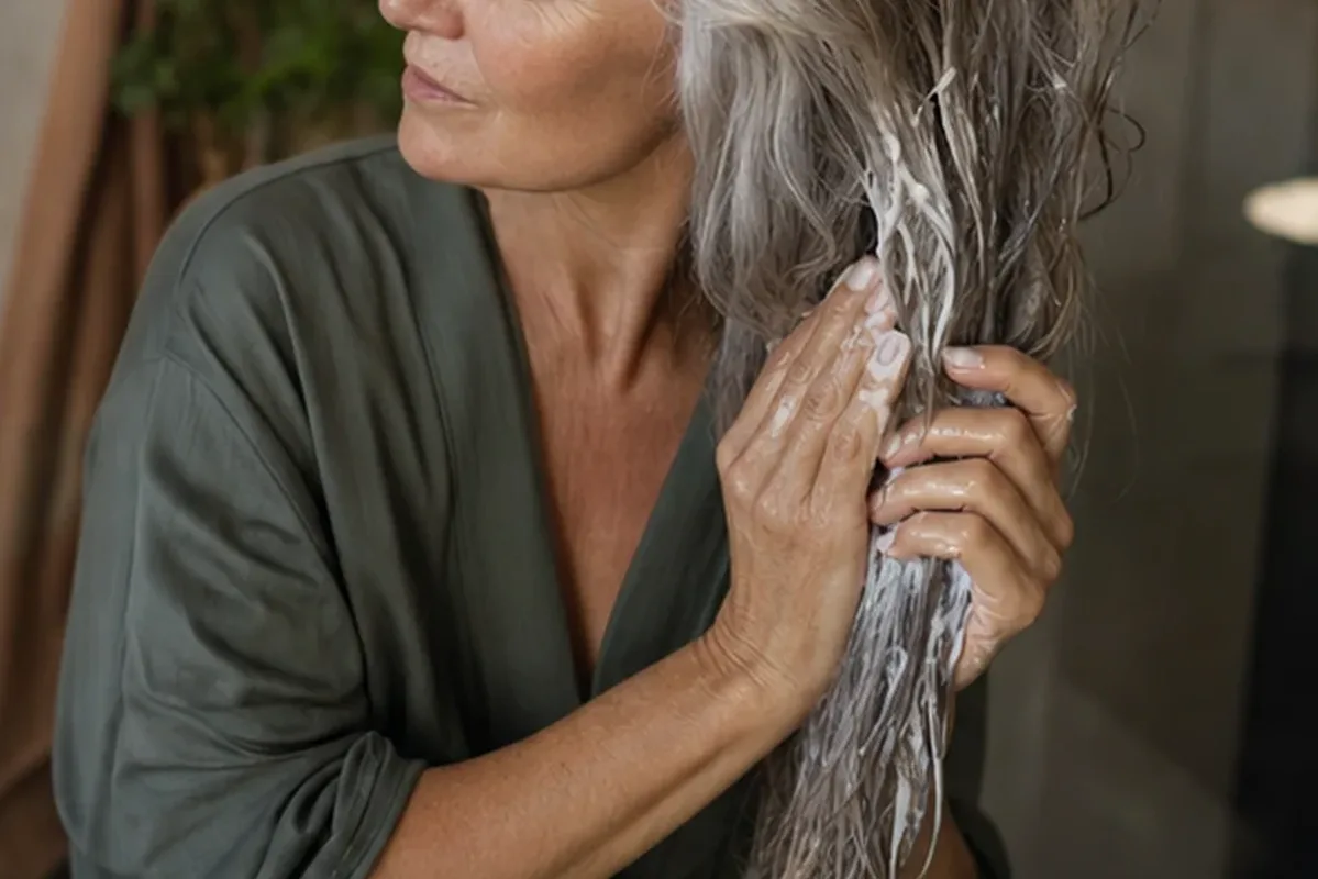 Authentische Beauty-Routine passend zum Thema Trockenshampoo für empfindliche Kopfhaut