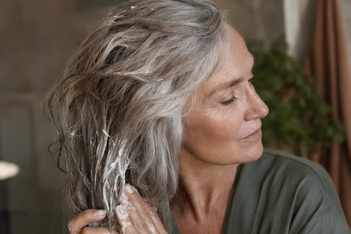 Authentischer Wohlfühlmoment passend zum Beauty-Thema Hitzeschutz bei Haarbruch
