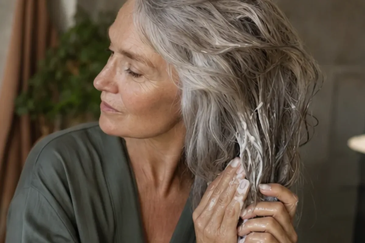 Authentische Beauty-Routine passend zum Thema Leave-in-Pflege für strapaziertes Haar
