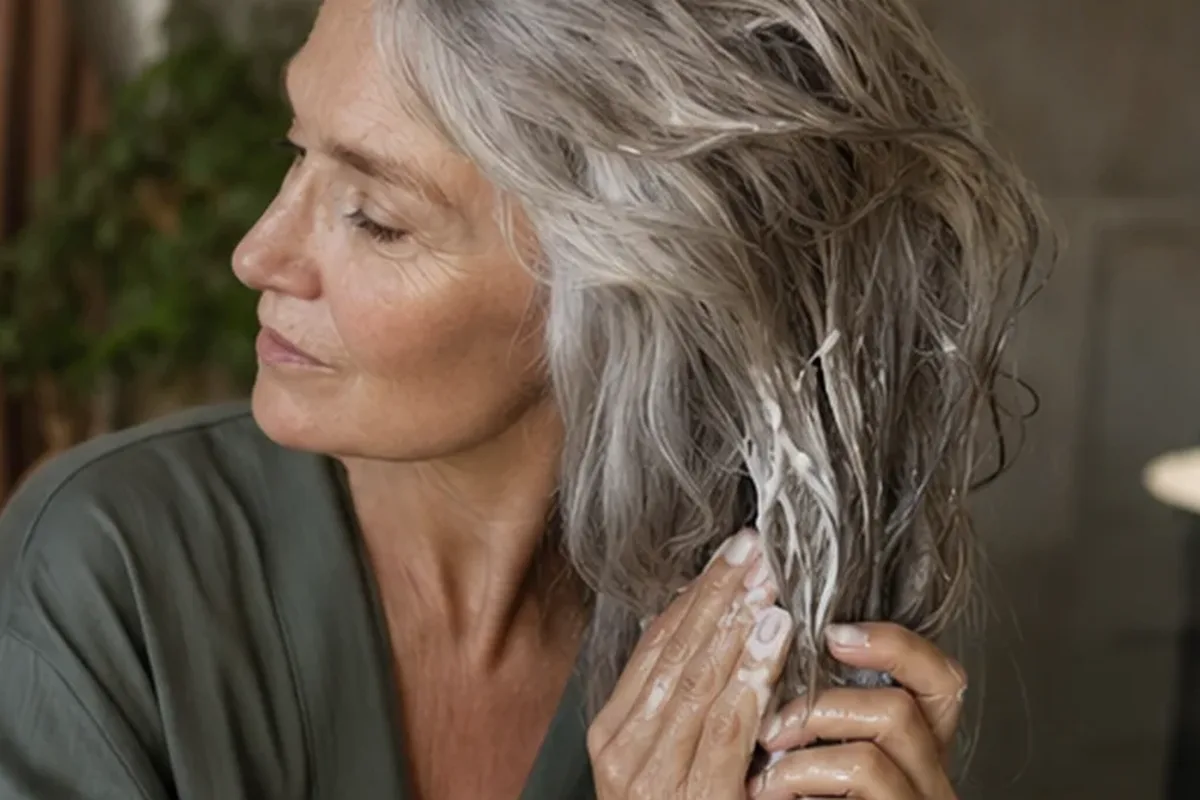 Redaktioneller Beauty-Moment zur Ausgangslage bei Kopfhautserum bei Frizz