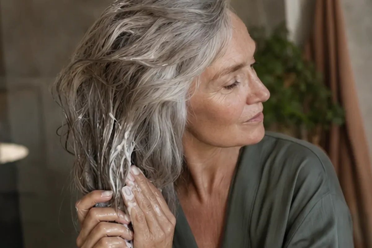 Hochwertige Beauty-Inszenierung zu Auswahlkriterien für Haarmaske bei Haarbruch
