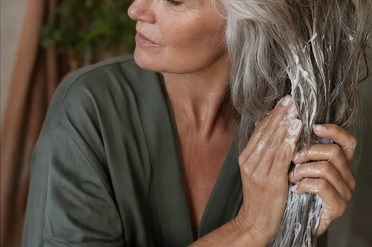 Redaktioneller Beauty-Moment zur Ausgangslage bei Tiefenreinigungsshampoo bei Frizz