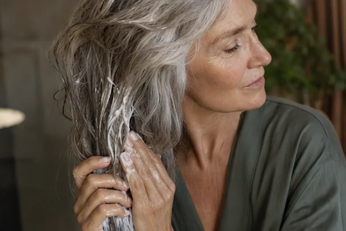 Authentische Beauty-Routine passend zum Thema Volumenspray bei fettigem Ansatz