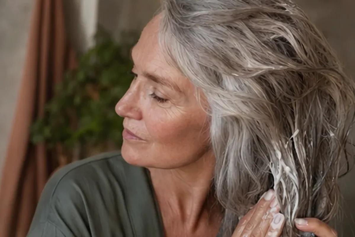 Redaktioneller Beauty-Moment zur Ausgangslage bei Haarmaske bei fettigem Ansatz