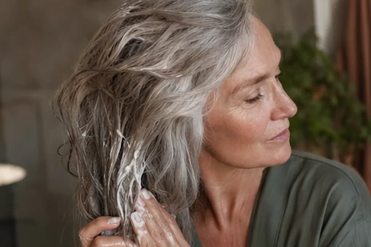 Authentischer Wohlfühlmoment passend zum Beauty-Thema Trockenshampoo für trockenes Haar