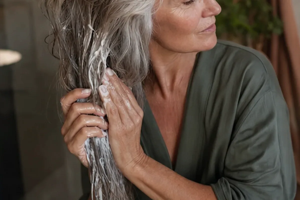 Authentische Beauty-Routine passend zum Thema Conditioner für trockenes Haar