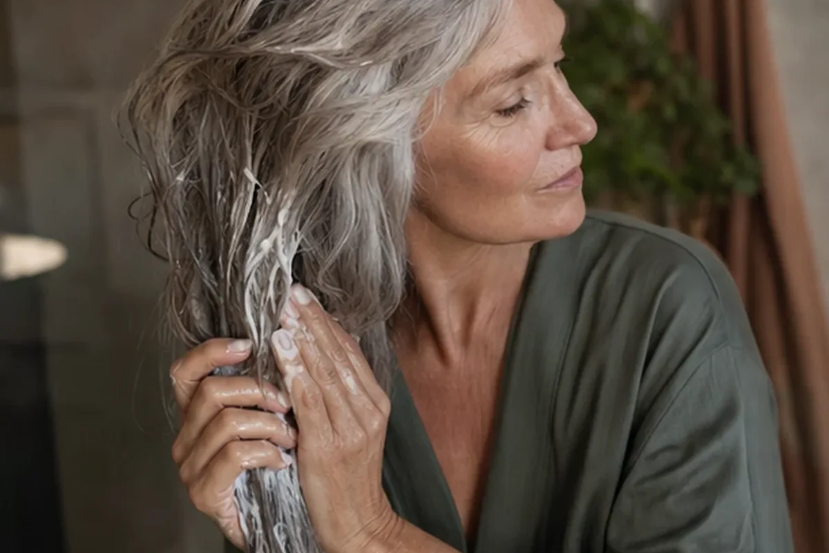 Redaktioneller Beauty-Moment zur Ausgangslage bei Mildes Shampoo bei Haarbruch