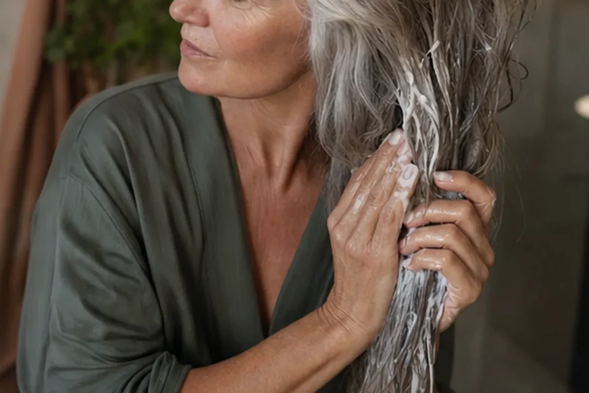 Redaktioneller Beauty-Moment zur Ausgangslage bei Lockengel bei Frizz