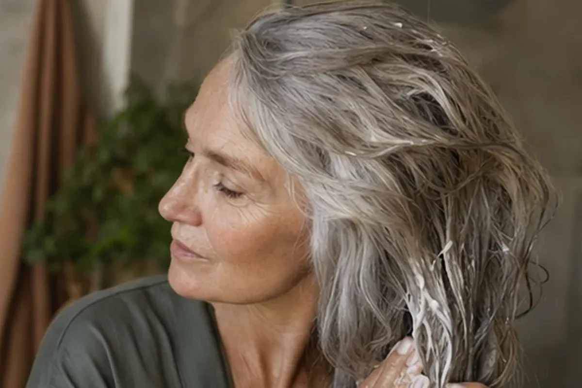 Redaktioneller Beauty-Moment zur Ausgangslage bei Anti-Frizz-Pflege bei fettigem Ansatz