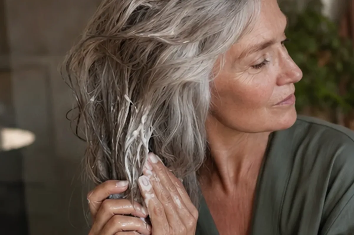 Redaktioneller Beauty-Moment zur Ausgangslage bei Trockenshampoo bei fettigem Ansatz
