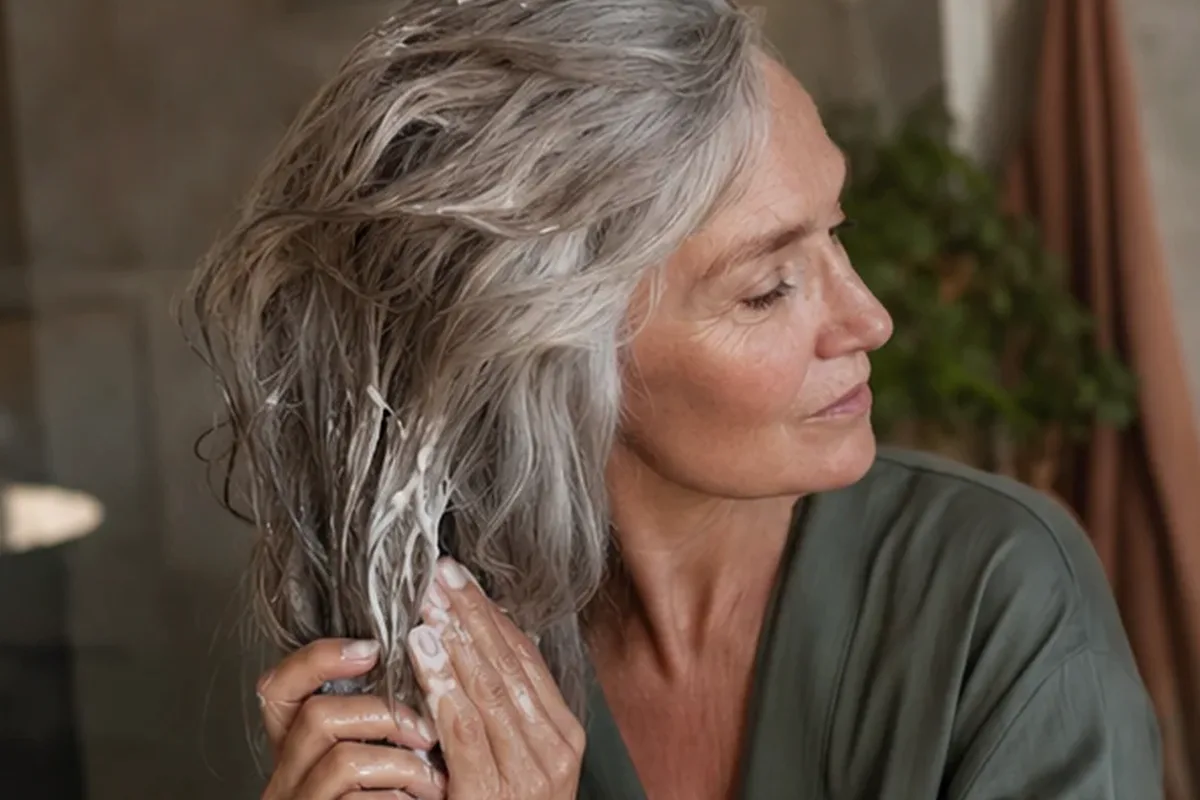 Redaktionelle Detailaufnahme zur Orientierung bei Trockenshampoo bei Frizz