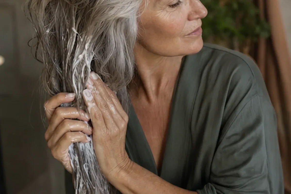 Redaktioneller Beauty-Moment zur Ausgangslage bei Kopfhautserum bei Frizz