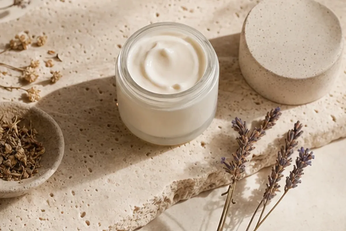 Hochwertige Beauty-Inszenierung zu Auswahlkriterien für Niacinamid-Serum bei ersten Fältchen