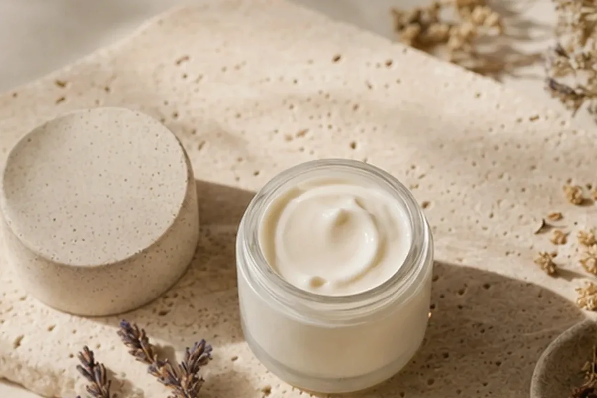 Hochwertige Beauty-Inszenierung zu Auswahlkriterien für Gesichtscreme für fettige Haut