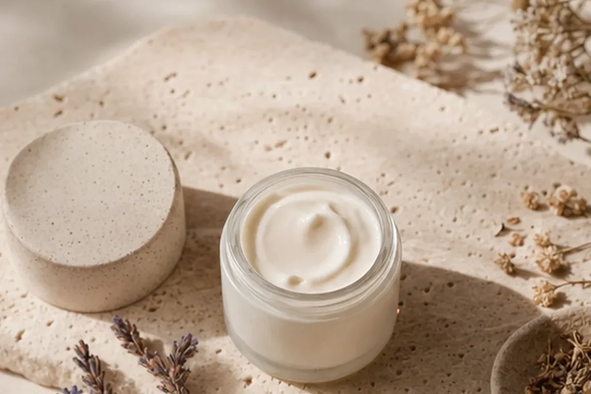 Redaktionelle Detailaufnahme zur Orientierung bei Handcreme für raue Haut